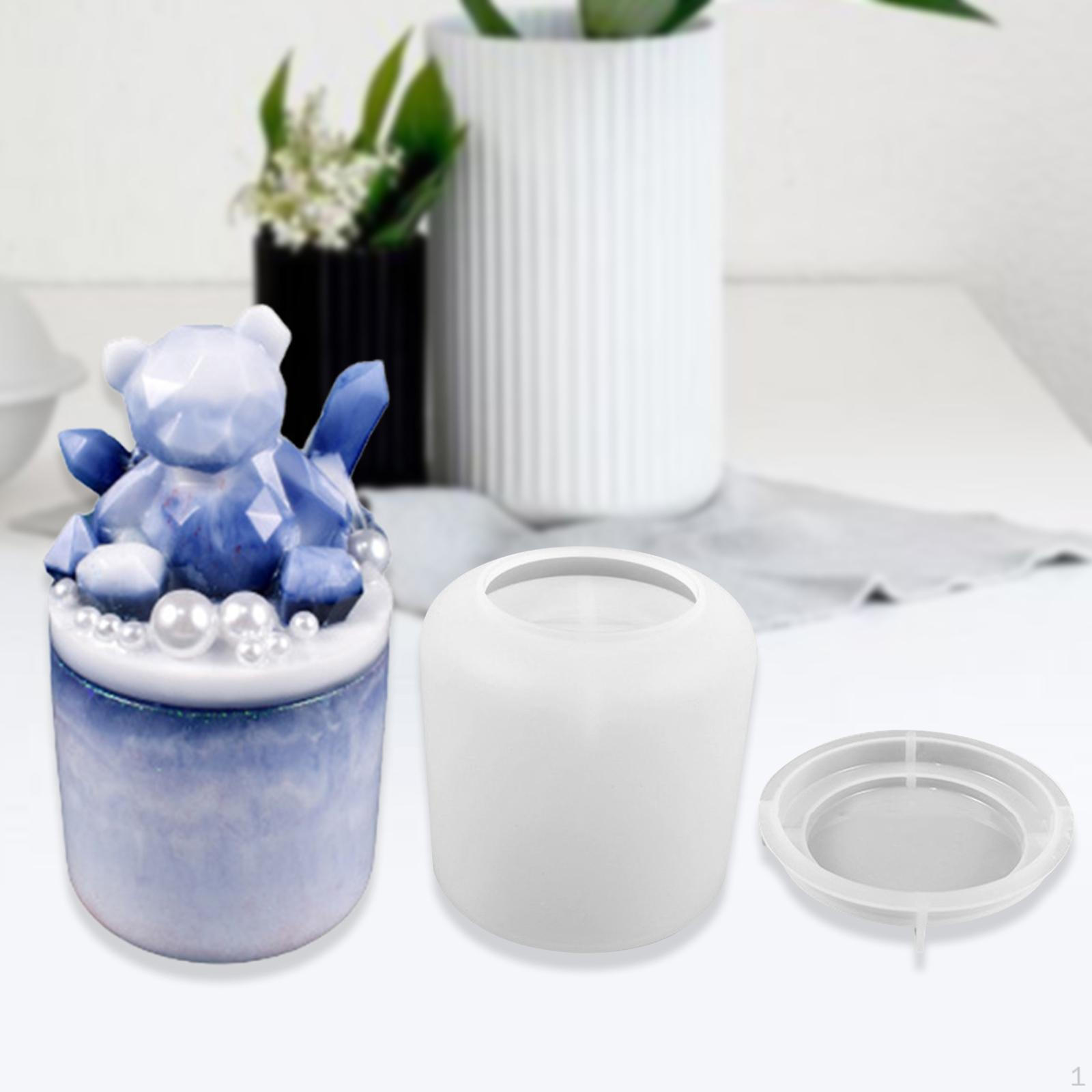 

Эпоксидная смола, литье под давлением, банка «сделай сам» с крышкой, модель контейнера для хранения ювелирных изделий Style A