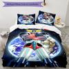 3pcs UFO Robot Grendizer7 Design Cover Set - HD Printed Bedding with 1 Cover and 2 Pillowcases - Perfect for Home and Dorm Decor