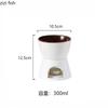 Ceramic Chocolate Pot Heating Furnace Ice Cream Cup Cheese Bowl Dessert Plate Pastry Plate Chocolate Fondue Fruit Bowl Dish