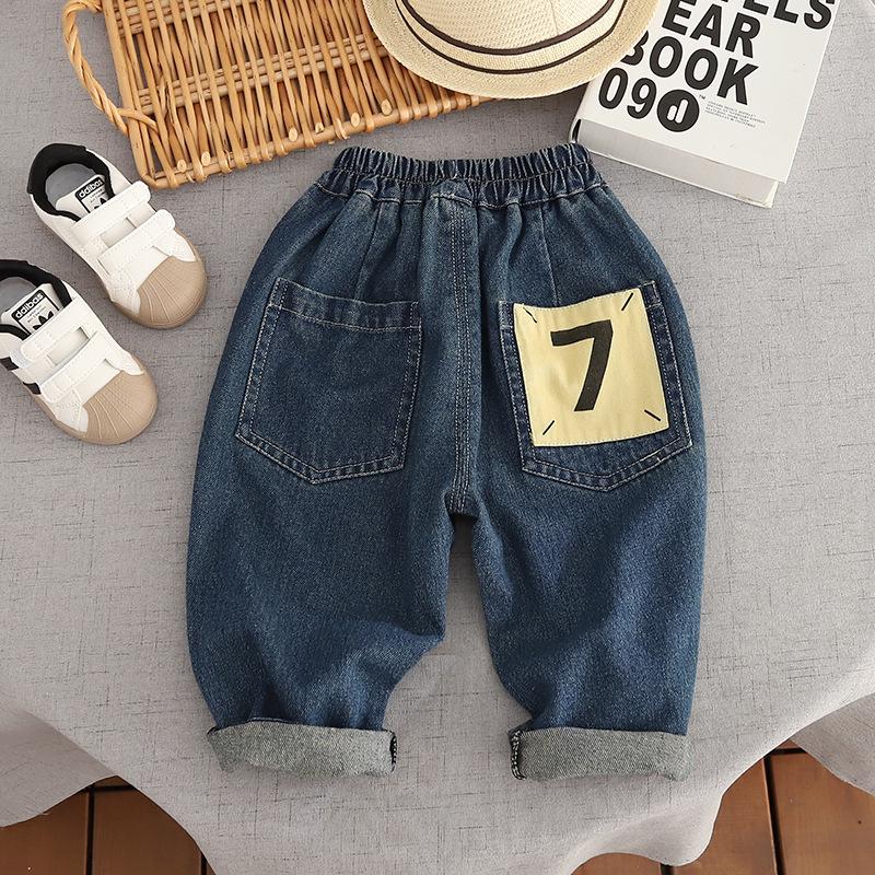 Kids Straight Leg Jeans Boys Girls Fashion Casual Denim Pants Spring Autumn Baby Long Trousers