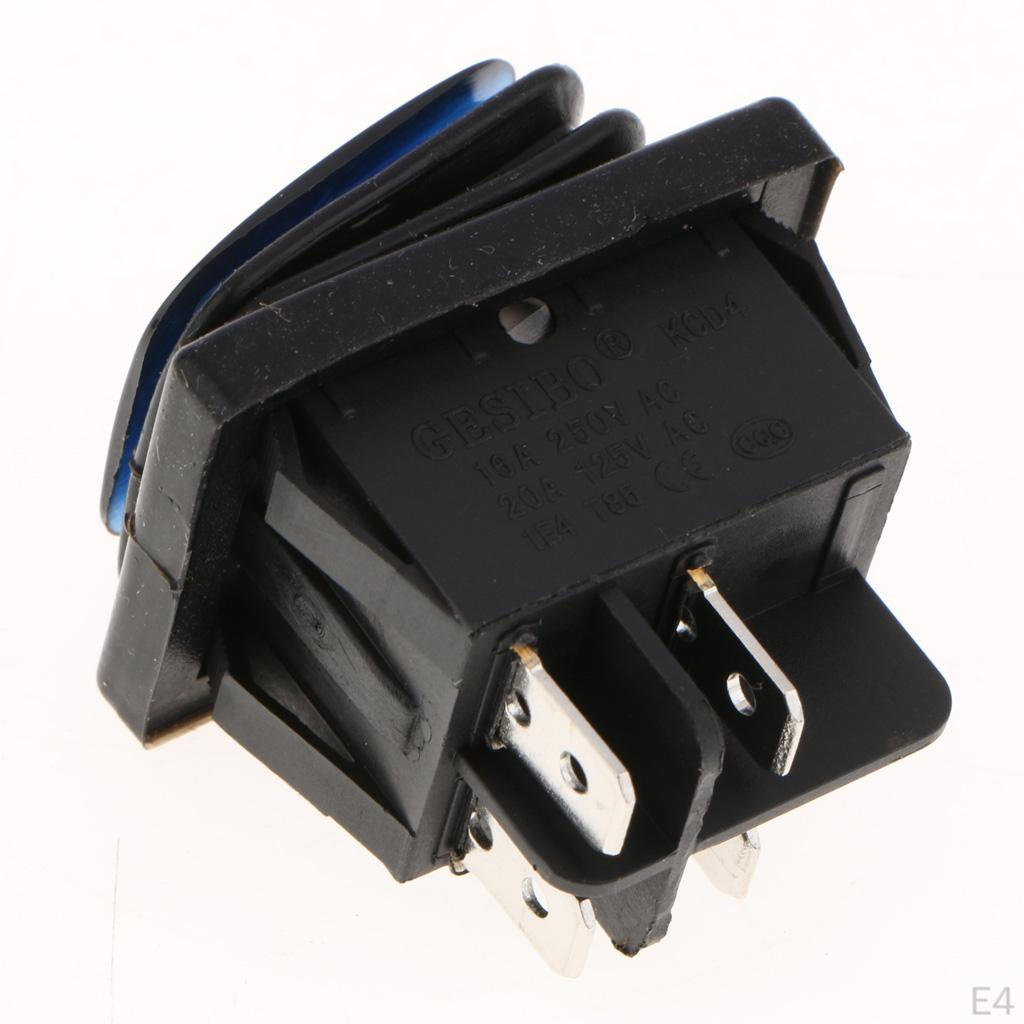 Lighted Rocker Toggle Switch Waterproof 12V