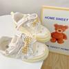 Girls' sports shoes spring new Korean version cute butterfly student board shoes medium and older children's women's soft-soled casual shoes