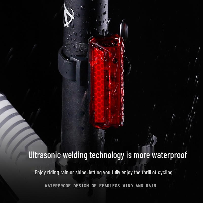 NQY USB Rechargeable Rainproof Bicycle Taillight with Long Battery Life