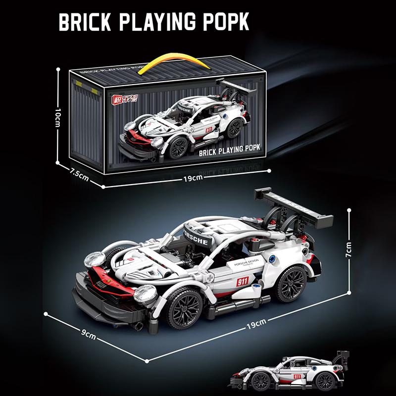Technologie Závodní Auto Stavebnice Model 1:20 Model auta s rychlým pohybem Mechanická stavebnice Super Block Hračka Dárky pro děti i dospělé