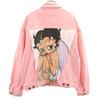 WEST VALLEY 90s Old Betty Boop Tracker Jacket Pink BETTY BOOP Men's Used