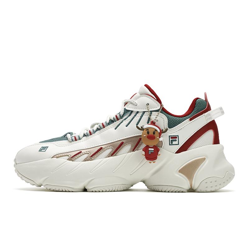 New FILA ADE XMAS Low Top Casual Shoes Women's White F12W442133FSC