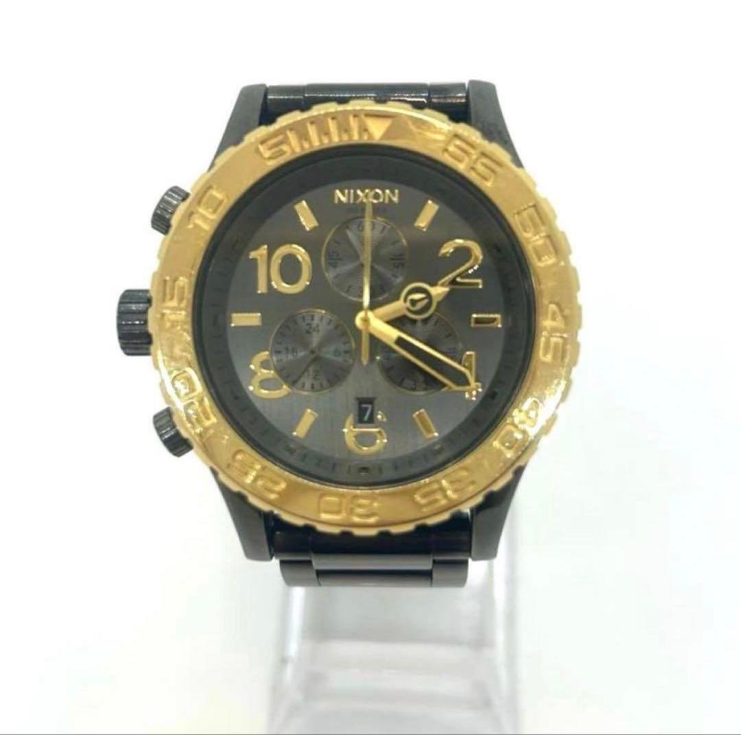 Used NIXON Chronograph Watch Black/Gold