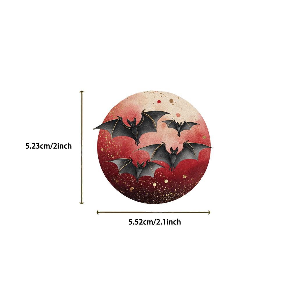 50-Piece Retro Watercolor Halloween Stickers - PET Waterproof Decorative Decals for DIY Phone Cases, Water Bottles & Luggage