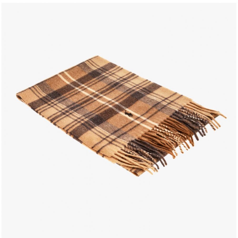 Polo Ralph Lauren Pc0946 208 Pony Plaid Check Fringe Muffler
