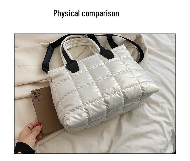 Bavlněná taška Argyle 2025 – Velká kapacita, Všestranná dámská taška přes rameno a crossbody