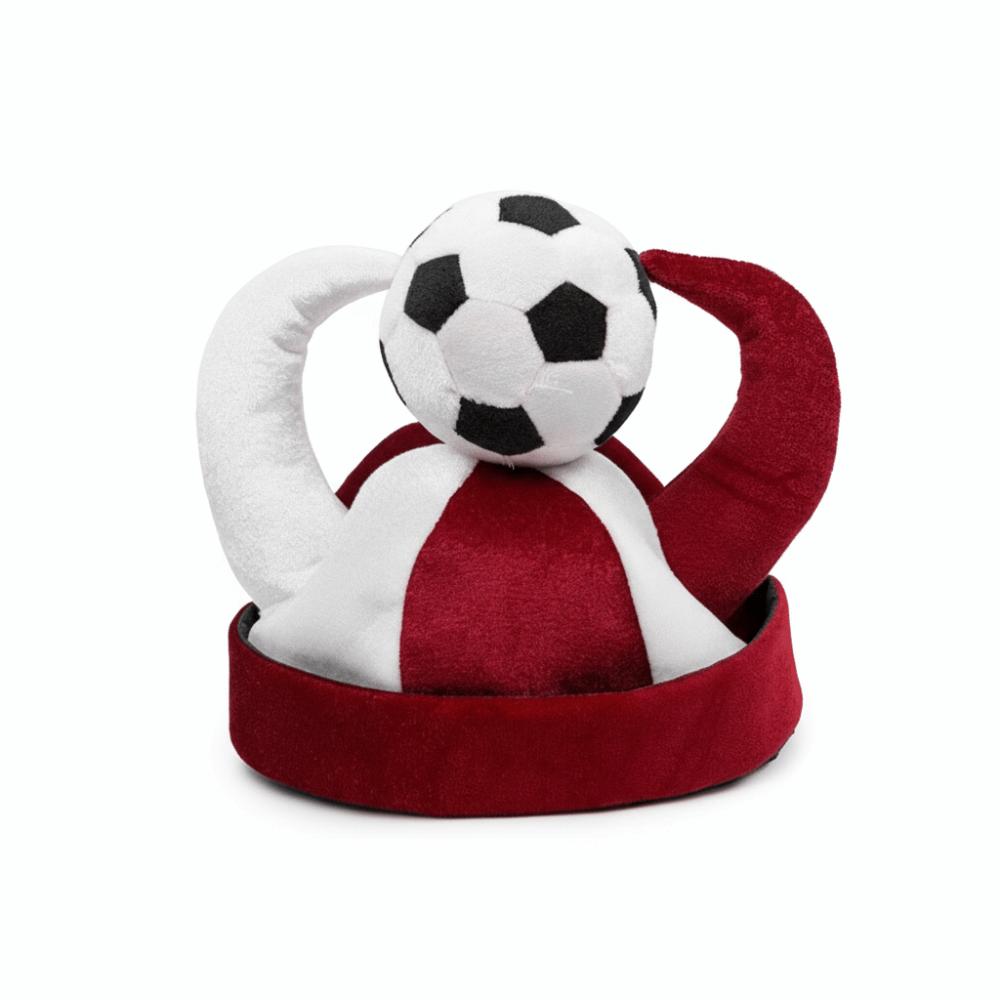 Velvet Carnival Hat Football Themed Colorful Soccer Hat Sports Style Fully Enclosed Festive Party Cap