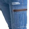 Toraichi Denim Cargo Ice Größe für Frühling und Sommer Kühl-an-fühlen Hose, Arbeitskleidung, Blau, L,