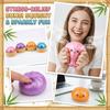 Squishy Stressabbau-Spielzeug Langsam aufsteigend Weiches Knetbrötchen-Form mit Glitzer und Gesichtsmotiv für sensorische Stimulation und Angstreduktion