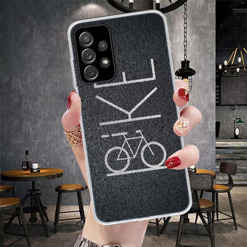 

Bicycle Bike Sport Soft Phone Case For Samsung Galaxy A12 A22 A32 A52 A72 A02S A51 A50S A71 A70 A31 A20S Note 20 Ultra S10 A10S Samsung Note 10 Plus