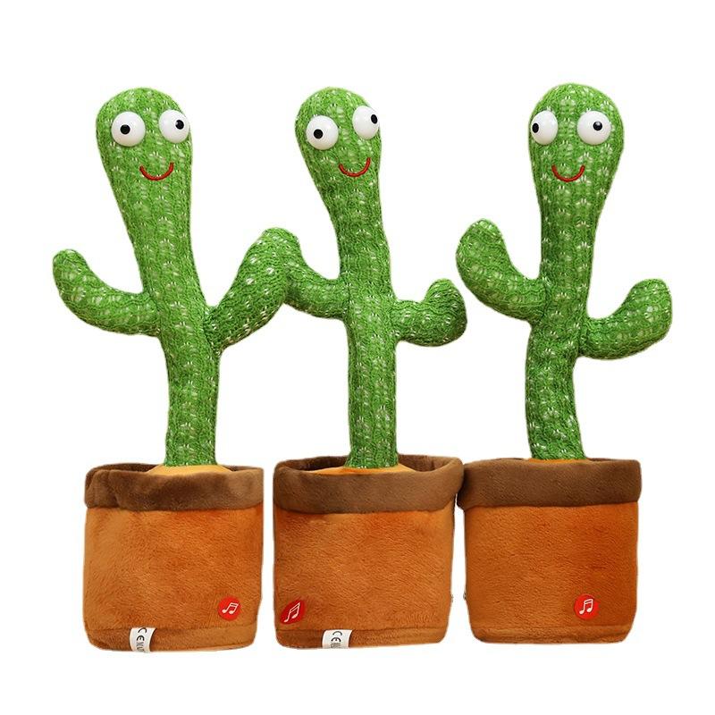 New Dancing Cactus Plush Electric Toy Can Sing and Repeat Imitation Learning To Talk Dancing Cactus