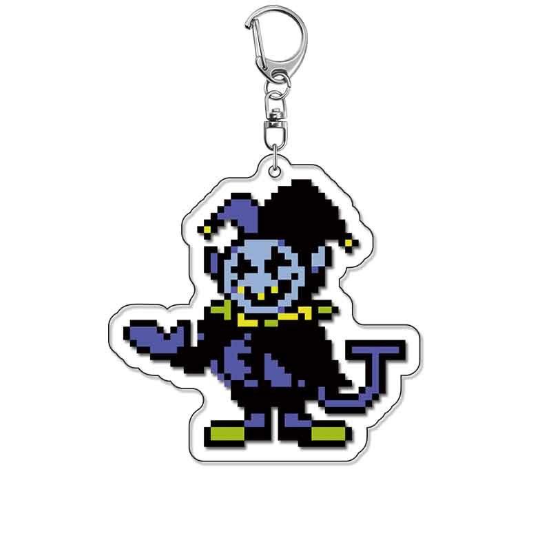 

Anime Deltarune Acrylic key ring keychain Cute pixel style bag hanger with a cartoon character as a souvenir Toy for gift 6 cm