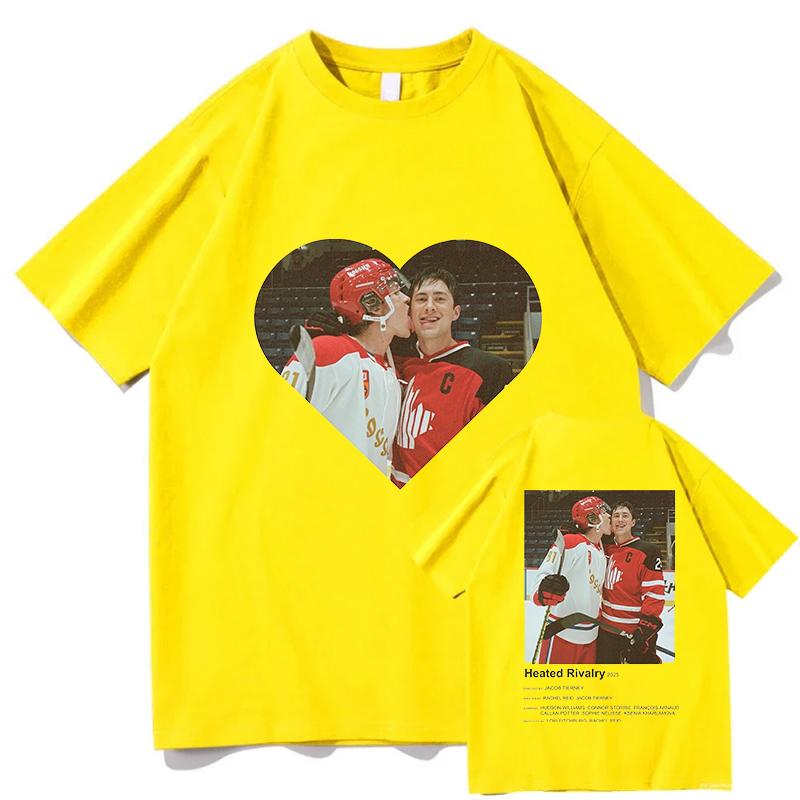 Heated Rivalry Meme Tshirt 2026 New Hot Unisexs Unisexs Retro Fashion Pure Cotton Short Sleeved Cotton Casual Tshirts Streetwear