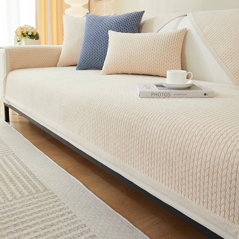 Solid Color Sofa Cushion Four-season Universal Fabric Living Room Simple Sofa Seat Cushion Non-slip Armrest Back Towel