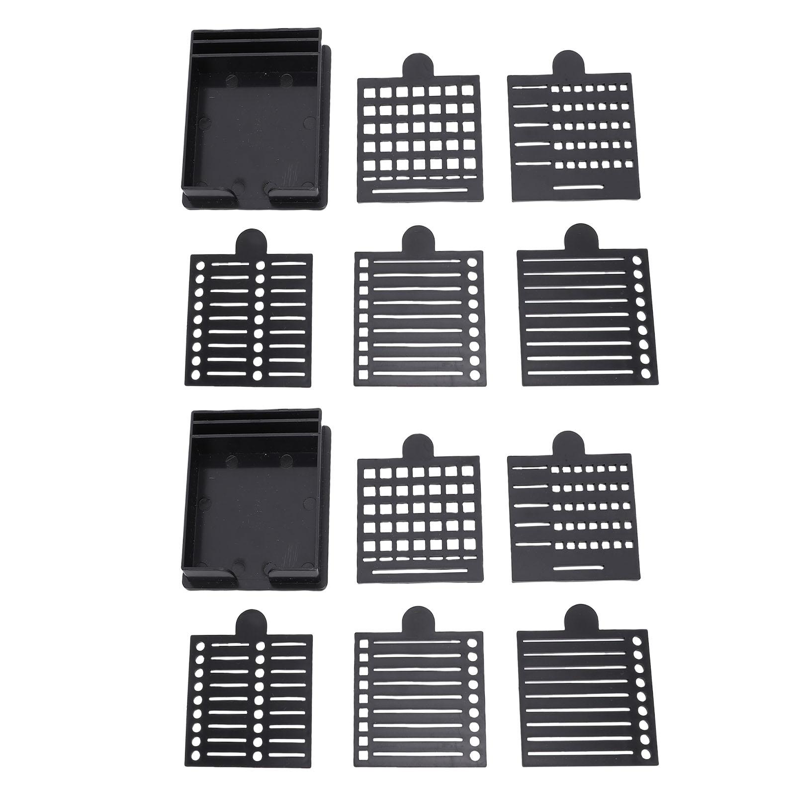 

2 трафарета для липких заметок с держателем, диспенсер для липких заметок из АБС-пластика, органайзер для заметок со списком чёрный