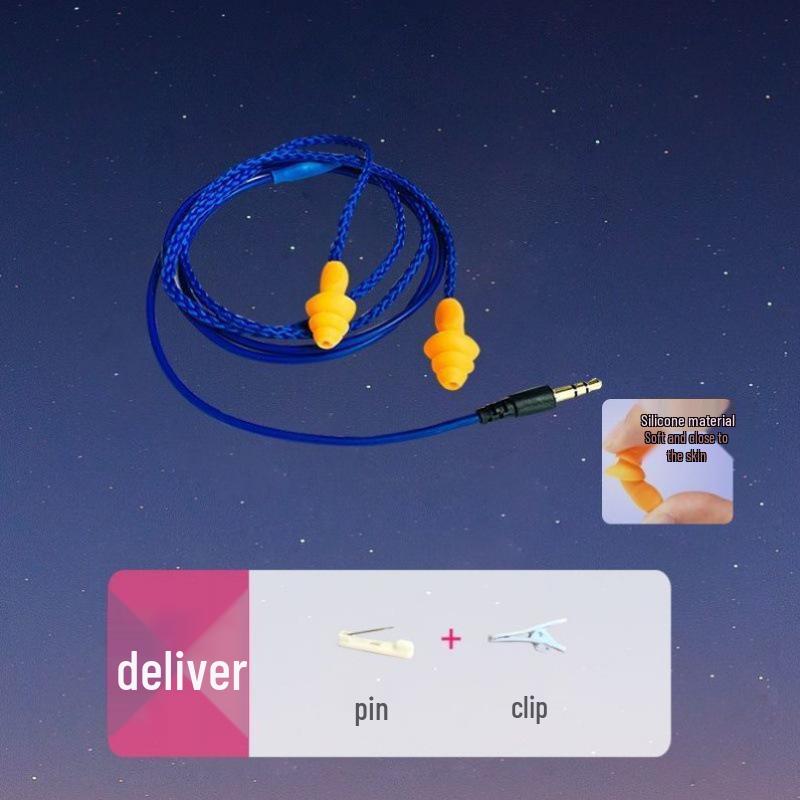 Bluetooth Noise-Cancelling Low Bass HD Wired Earplug Headphones for Work.