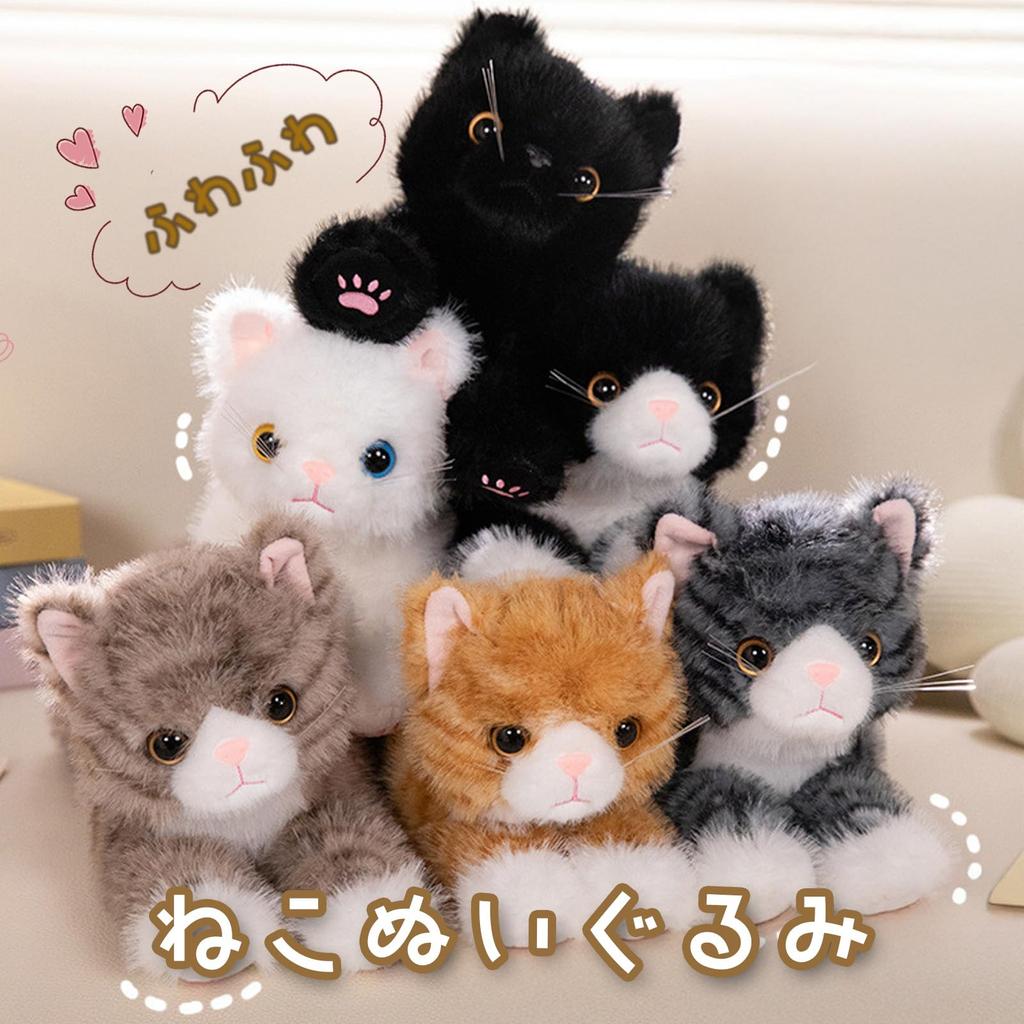 S.T.S.G Plush Cat, Large Body Pillow, Cute, Realistic, Fluffy, Gift, Christmas (Tabby (Large))