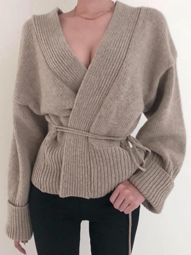 European and American Long-Sleeve Knitted Cardigan Sweater for Autumn and Winter