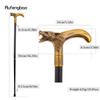 Yellow Wolf Head Biting Walking Cane Fashion Decorative Walking Stick Gentleman Elegant Cosplay Cane Knob Crosier 92cm