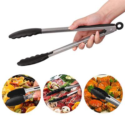 Stainless Steel With Non-Stick Silicone Tips, Utensils For Cooking, Barbecue, Grilling, Serving