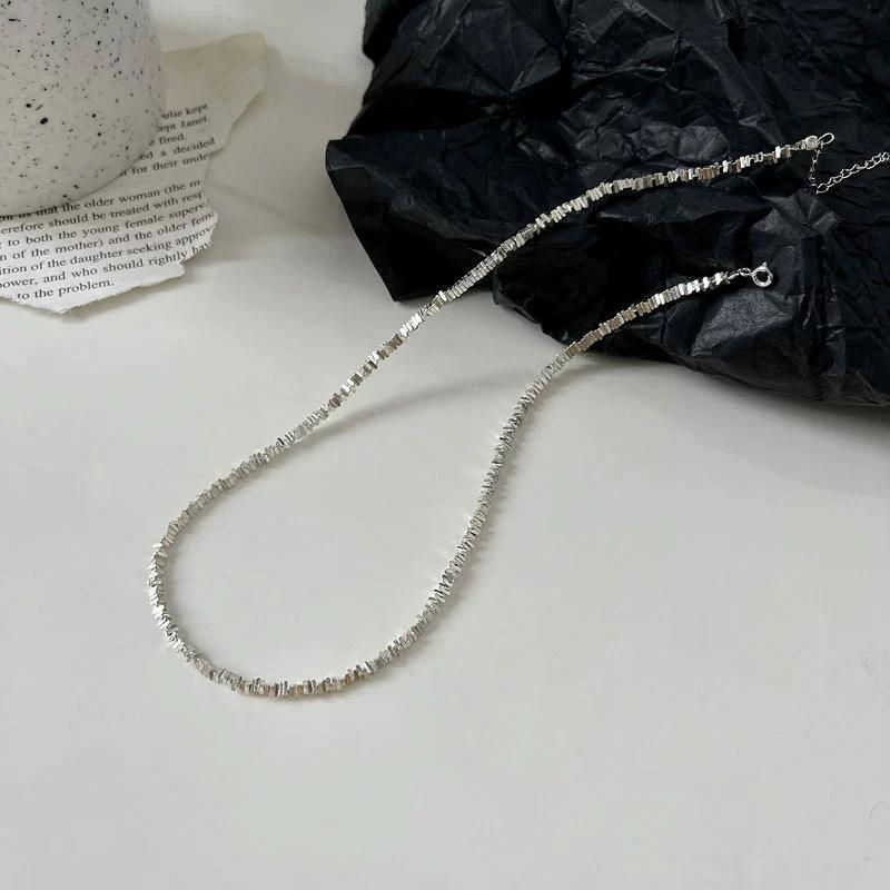 FY-PL203 S925 Sterling Silver Broken Silver Series Niche Design Korean Version of Fashion and Versatile Accessories