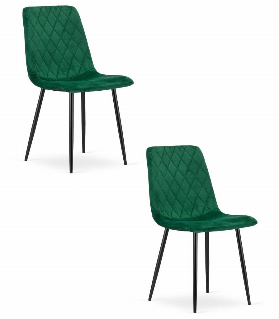 TURIN Chair - Dark Green Velvet X 2