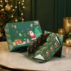 Green Santa Gift Box Customization Free Assembly Birthday Gift Christmas Souvenir One-piece Folding Gift Box