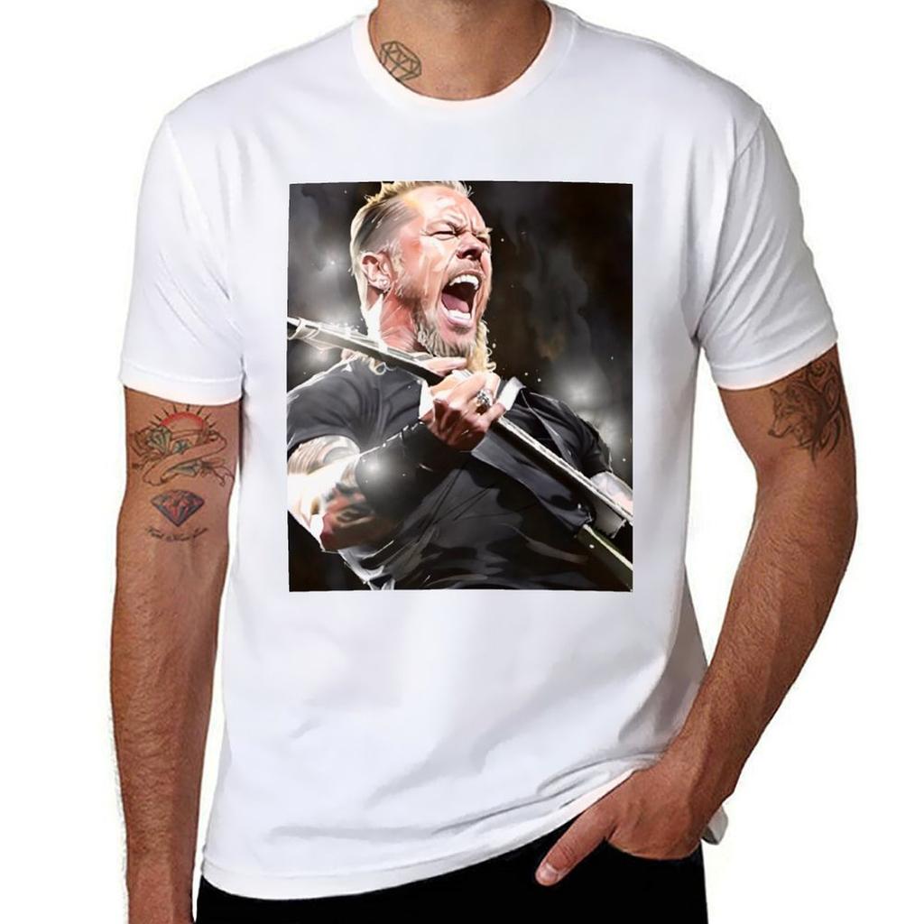 James Hetfield Tshirt Casual Simple Design Short Sleeve Shirt Tshirt