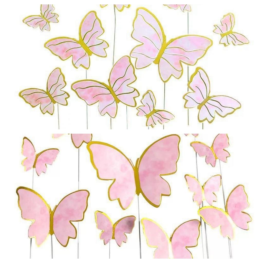 Birthday Butterfly Cake Topper Cake Insert Birthday Cake Decoration Wedding Cake Ornament Birthday Ballons Wedding Ballons