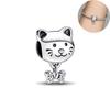 New Copper Plated Dog Globe Family Friendship Charm Beads Fit Original Pendant Bracelet Diy Fashion Woman Jewelry