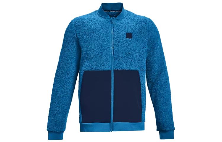 Under Armour Micro Jackets Men s Indigo Blue Baseball Collar Moderate Other 1366717-406 L
