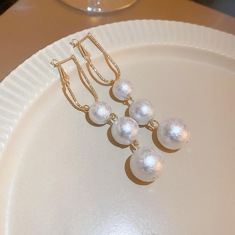 Pearl Earrings Set Butterfly Dangle Earrings for Women Metal Hollow Gold Plated Earring Cartoon Jewelry