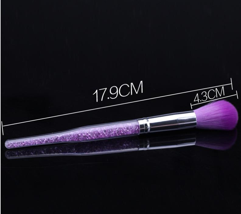 

Diamond Long Handle Nail & Blush Brush for Cleaning and Dusting. NBS-51 Nail Dust Brush