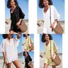 Beach Cover Up Dress With Tencel Blend Fabric For Summer Vacation Wear