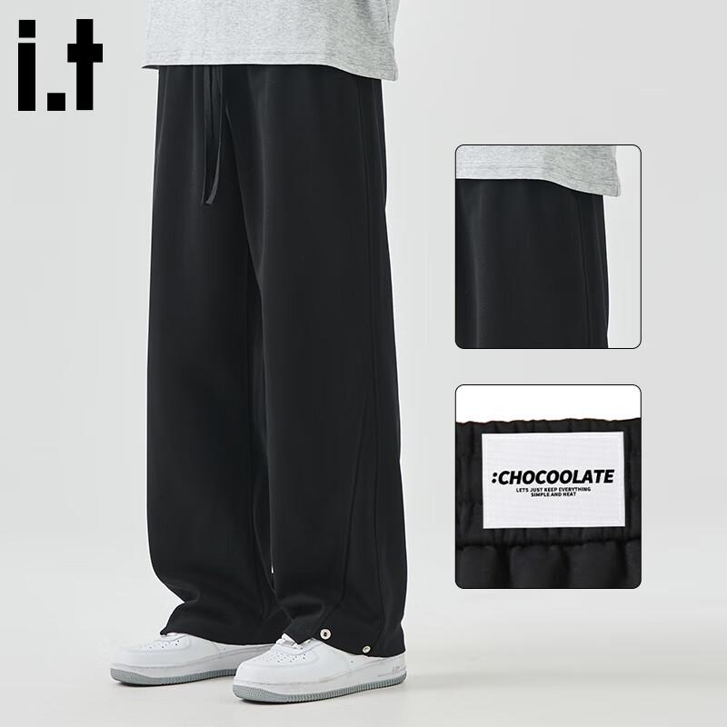

CHOCOOLATE Men s Japanese Style Draped Straight-Leg Casual Pants