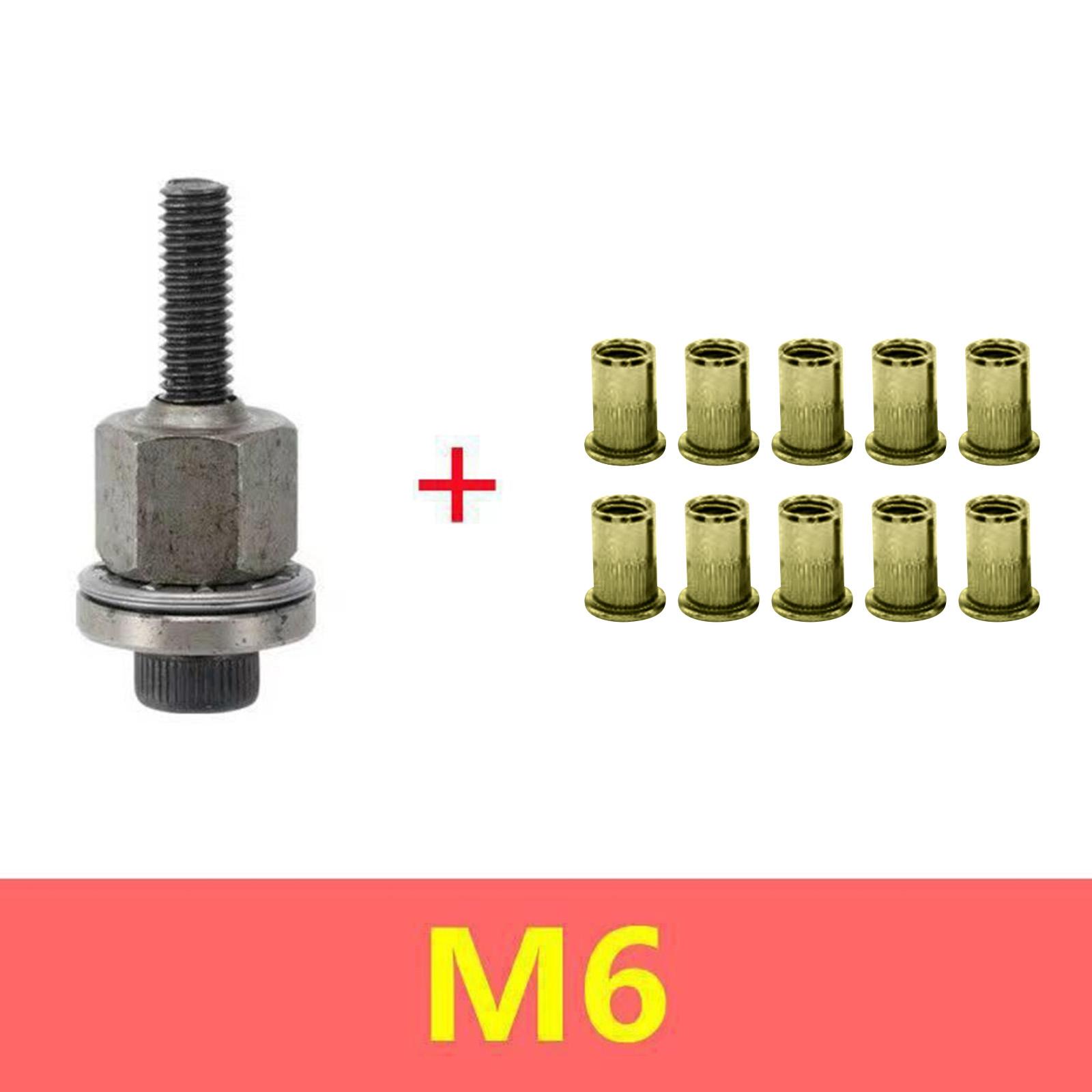 

Инструмент-адаптер для сверления гаек Клепка Ручной Вставка резьбы Металл M6 One Size серебряный