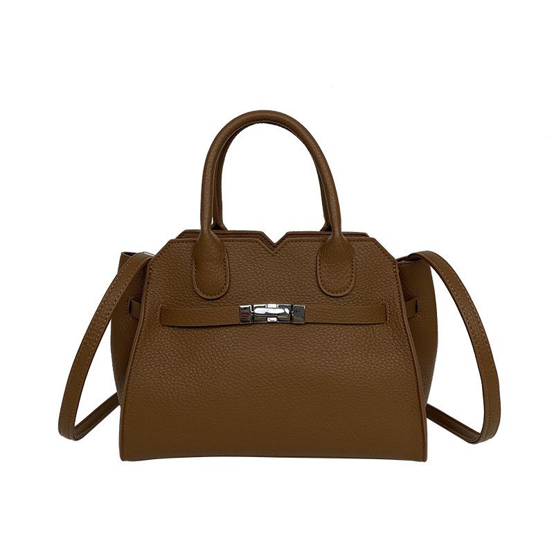 New platinum bag solid color large capacity shoulder messenger bag fashionable versatile portable small square bag