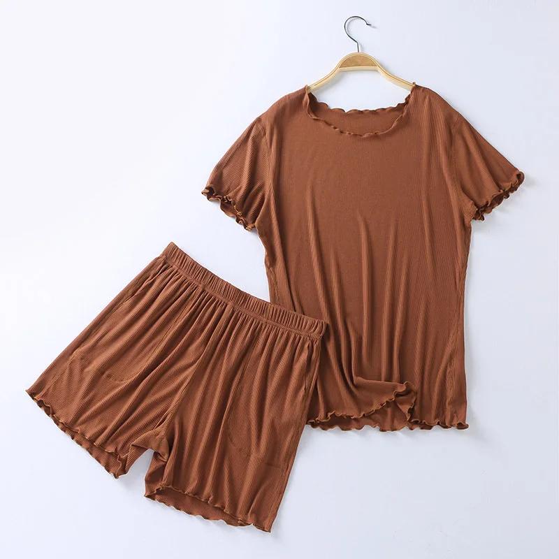Summer Modal Short-sleeved Shorts Suit Ladies Pajamas Casual Loose Comfortable Pajamas Suits  Pajamas for Women