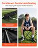 Portable Folding Bench, 6 Seat Soccer Bench with Multiple Storage Pockets & Carrying Bag, Lightweight Sideline Seating with Back Rest for Football,