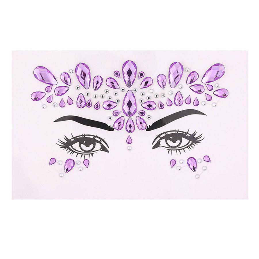 

temporary tattoo Glitter Face Body Crystal Diamond Stickers Festival Music Party Temporary Stickers 1Sheet Face Rhinestone Sticker High Quality