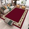 Klassischer Roter Türkischer Teppich Eleganter Wohnzimmerteppich Persisch Inspirierter Teppich für Schlafzimmer Flur Wintergarten Dekor Luxuriöser Heimakzent