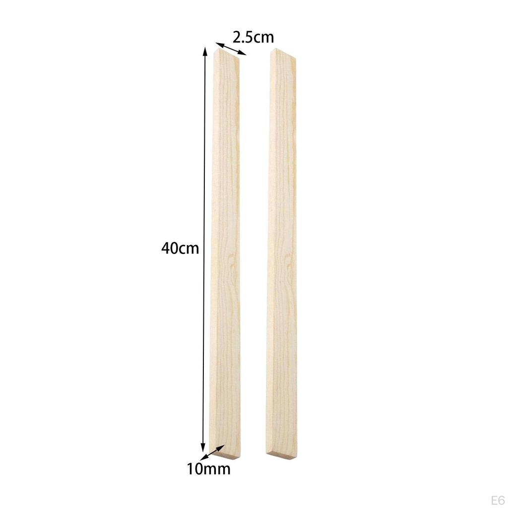 2 Pieces 40cm Wooden Rolling Pin Guides Kitchen Tools Noodles for Dough Thickness Ceramic Clay