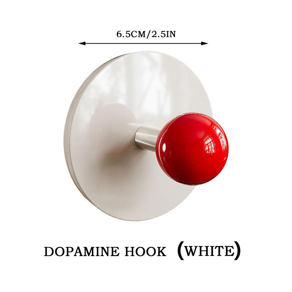 1PC Adhesive Wall Hook Dopamine Adhesive Hooks Wall Mount Heavy Duty Hanger Hooks Home Storage Hanger Room Door Coat Hooks