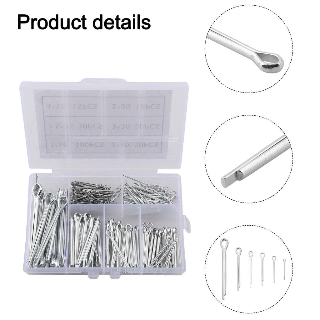Hairpin Pins Spring Cotter Pins Sturdy Clear Plastic Case