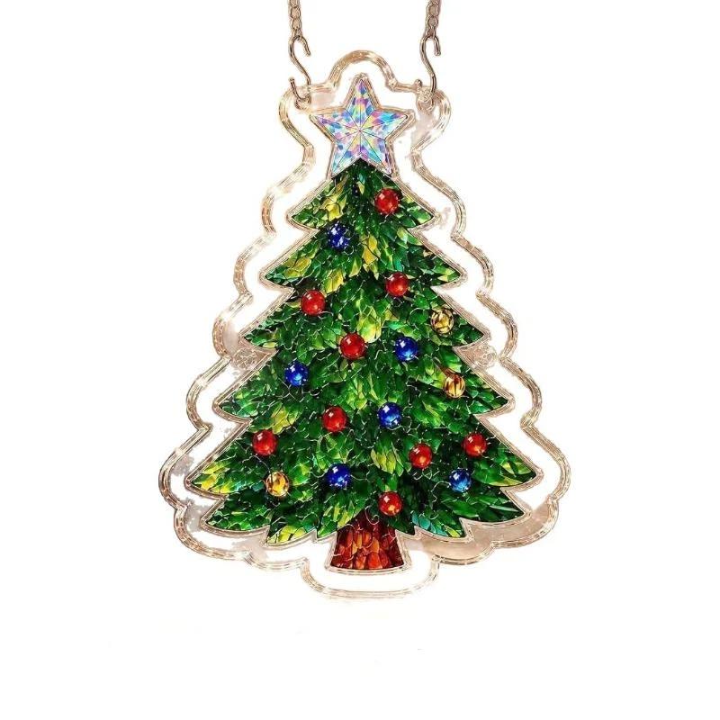 Stacked Books Shaped Christmas Hanging Ornament Colorful with Star Topper for Xmas Seasonal Home Decor Gift