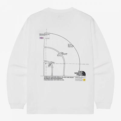 The North Face White Label Dome Logo Long Sleeve Round Tee Off White Nt7tr03k